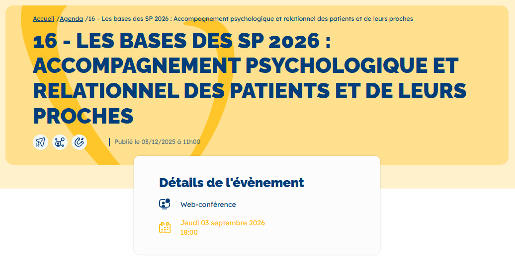 Webinaire de la SFAP #16 - Jeudi 3 Septembre 2026