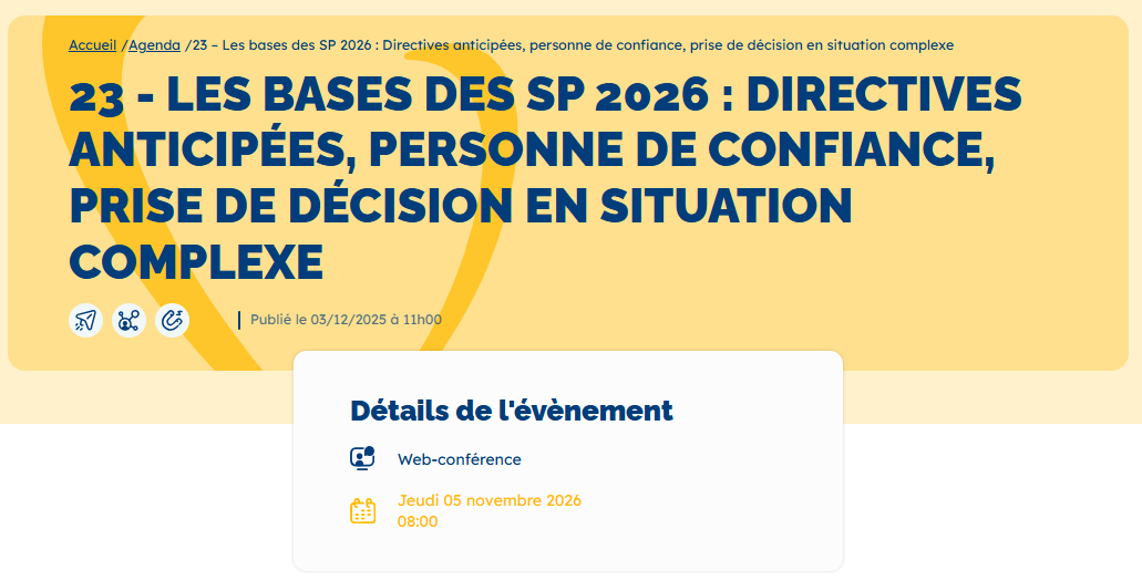 Webinaire de la SFAP #23 - Jeudi 5 Novembre 2026